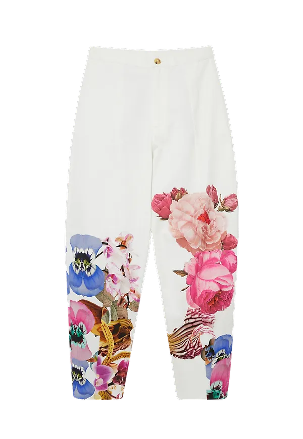 Desigual - Byxor Pant_Lil - Vit