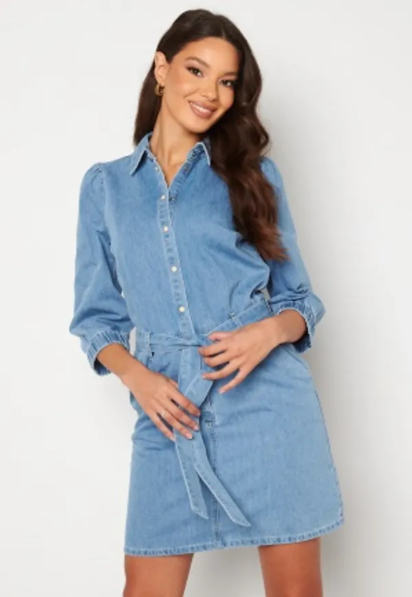 Object Collectors Item Norma Denim Dress Light Blue Denim S