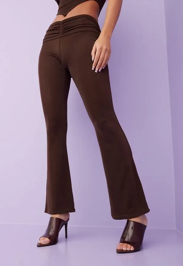 NLY One Low Ruched Lurex Pant Byxor