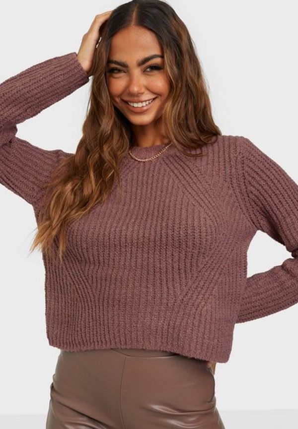 Only Onlfiona L/S Pullover Knt Noos Stickade tröjor Rose Brown W.Black Melange