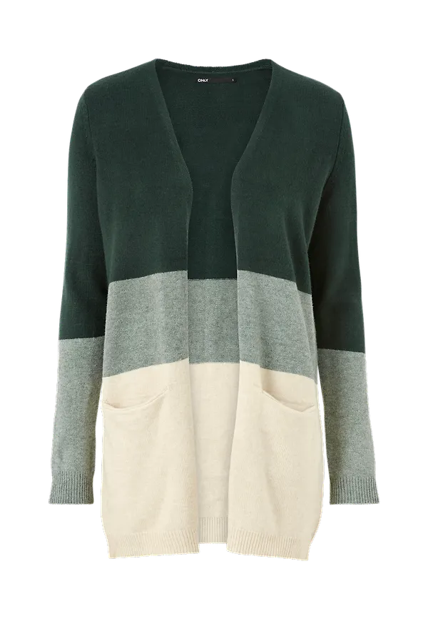 Only - Cardigan onlQueen L/S Long - Grön