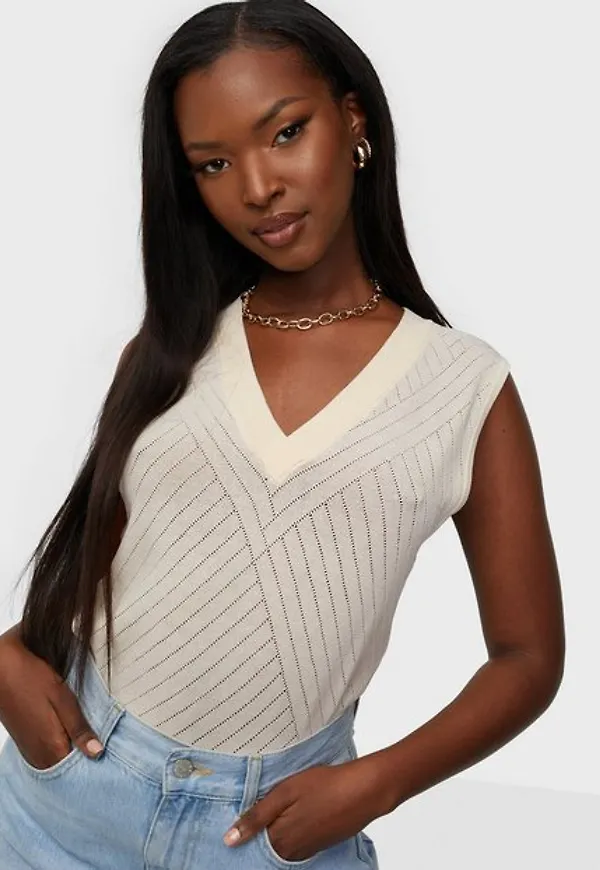 Y.A.S Yaselso Sl Knit Top T-shirts Eggnog