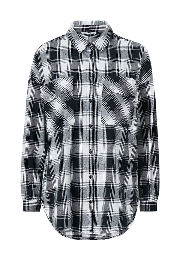 Only - Skjorta onlElla Life L/S Oversized Shirt - Vit