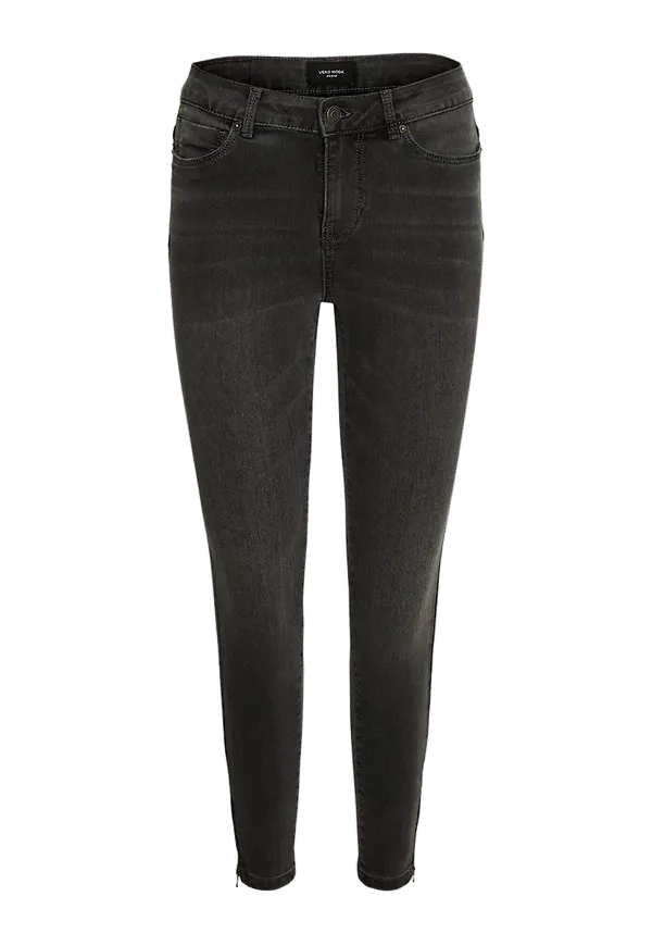 Vero Moda - Jeans vmTilde MR S Ank Zip - Grå