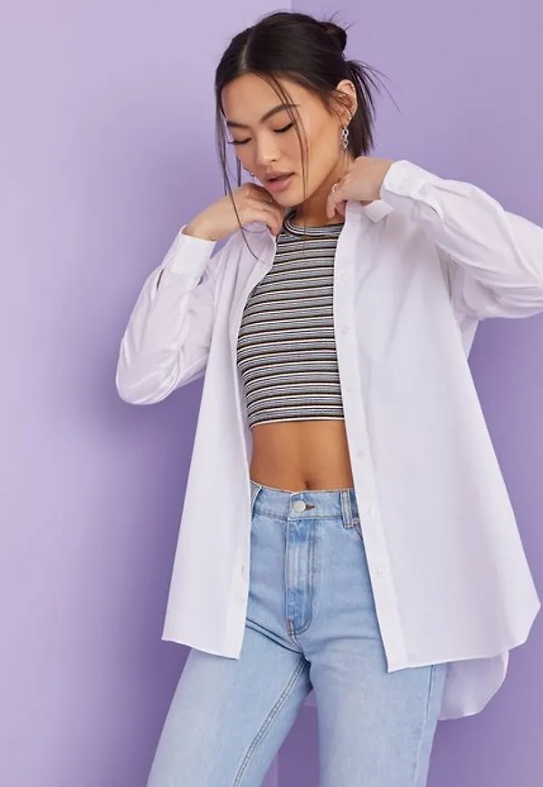 Selected Femme Slfori Ls Side Zip Shirt B Noos Skjortor