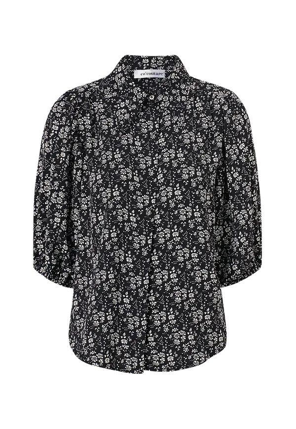 co'couture - Blus Briela Eclipse Flower Shirt - Svart