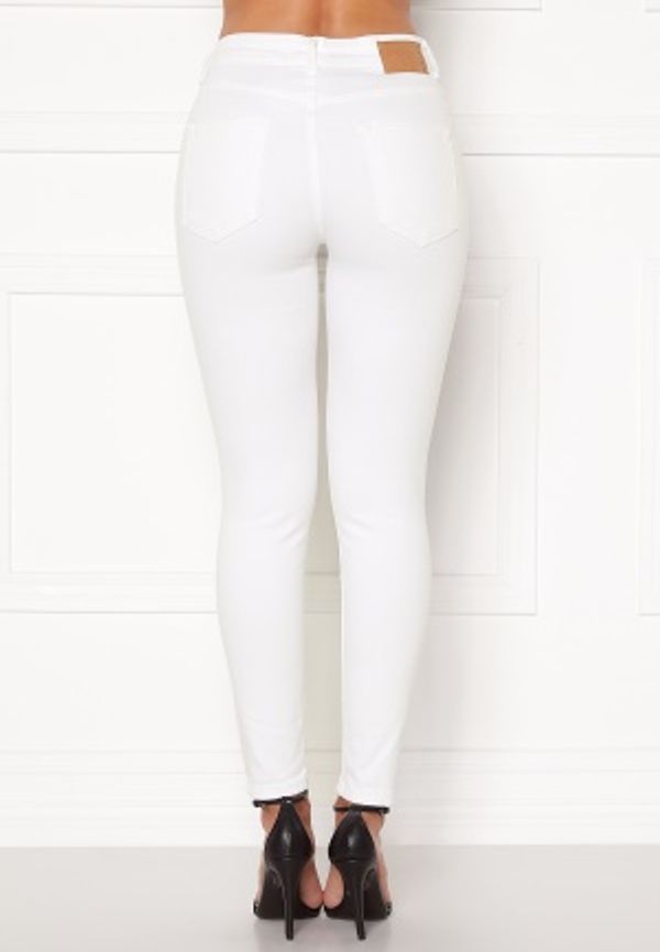 Pieces Delly MW Cropped Jeans Bright White M