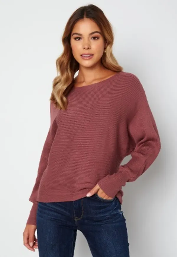 ONLY Adaline Life L/S Short Pullover Knit Rose Brown M