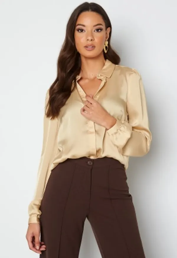VILA Malione Cuff Detail Shirt Frosted Almond 42