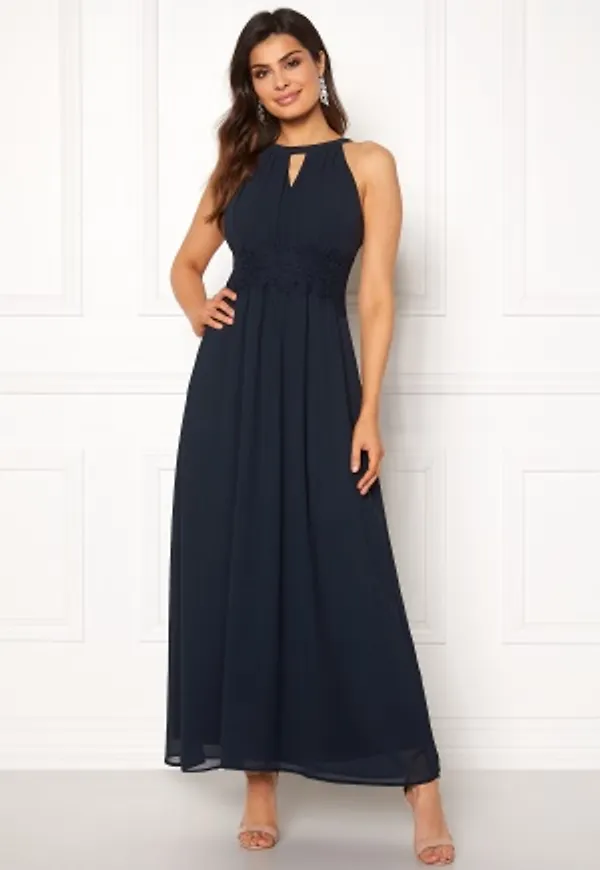 VILA Milina Maxi Dress Total Eclipse 40
