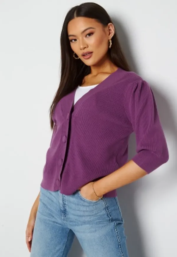VILA Ellar 2/4 Knit Cardigan Wood Violet S