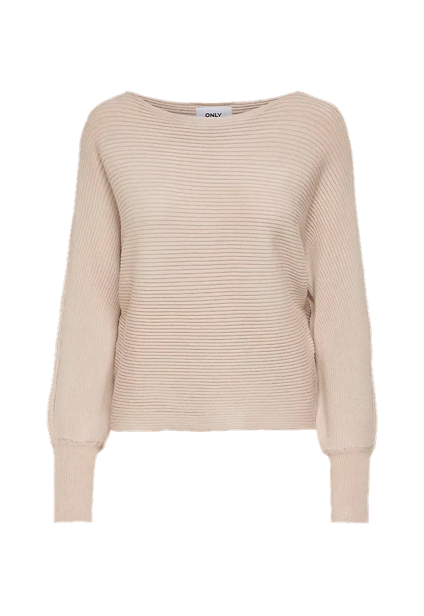 Only - Tröja onlAdaline Life L/S Short Pullo Knt - Grå