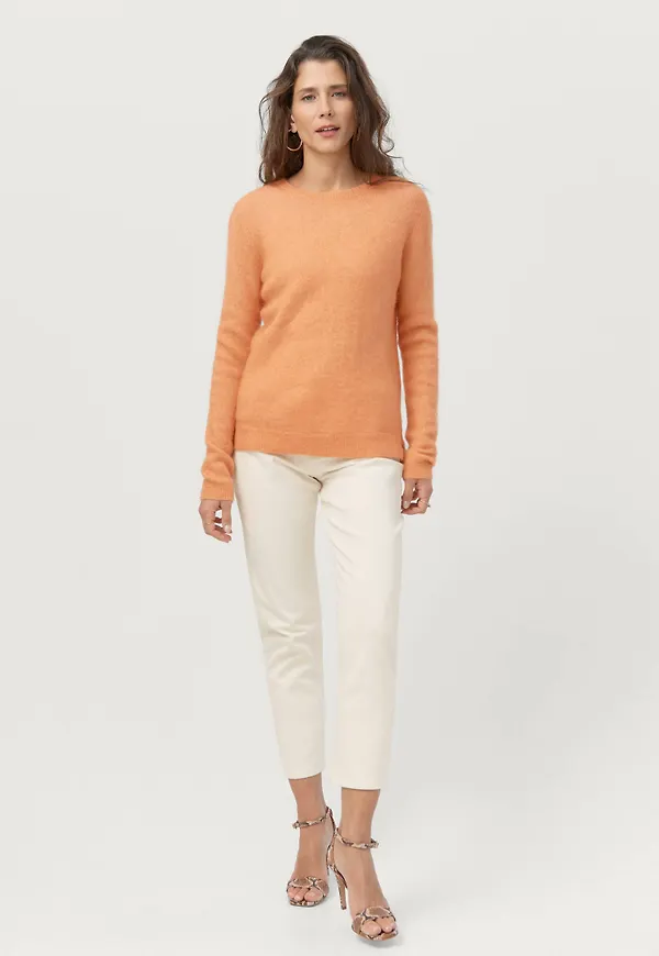Second Female - Tröja Brook Knit New O-Neck - Orange