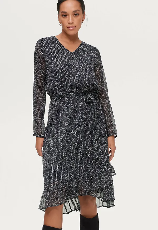 Saint Tropez - Klänning CleaSZ LS Dress - Svart