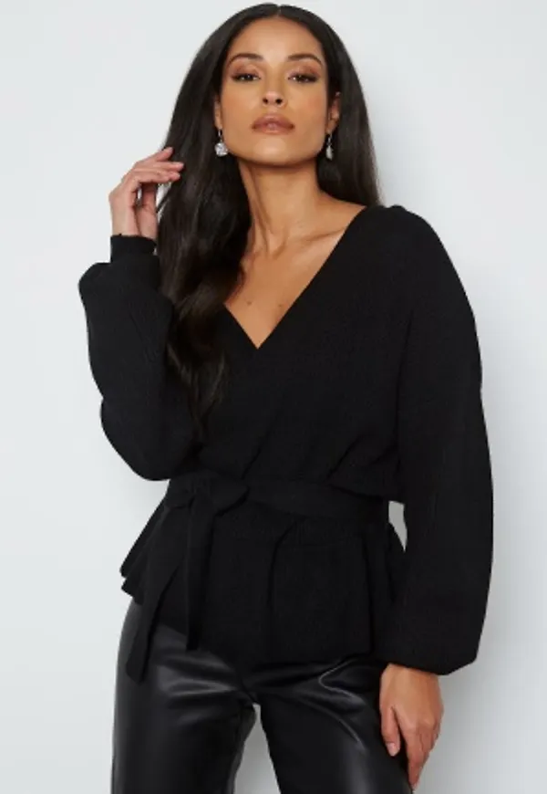 Object Collectors Item Elsy L/S Knit Pullover Black M