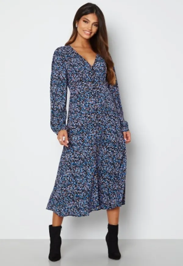 ONLY Tanny L/S Midi Dress Campanula City Leafy L