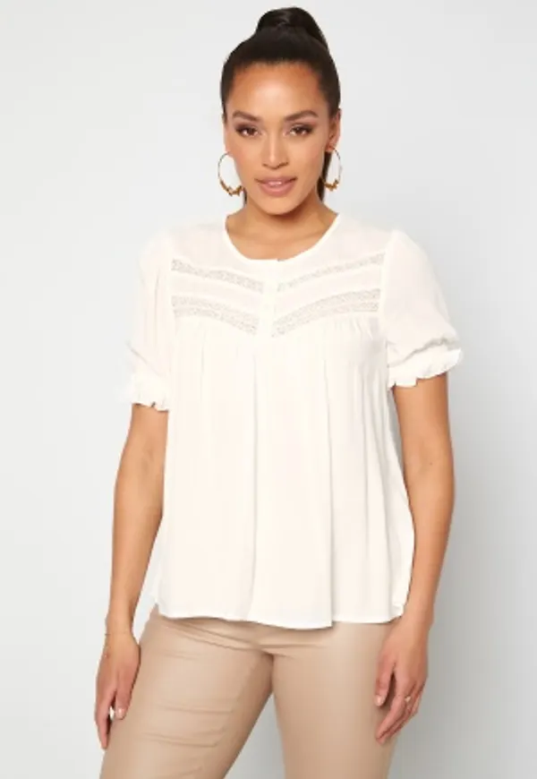 VILA Moluna S/S Top Cloud Dancer 34