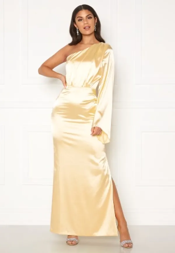 Nicole Falciani X Bubbleroom Nicole Falciani Satin Gown Gold-coloured 40