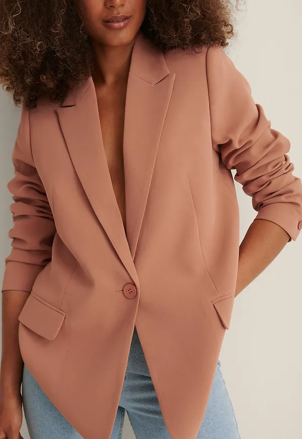 Curated Styles Framficka Oversize Blazer - Orange