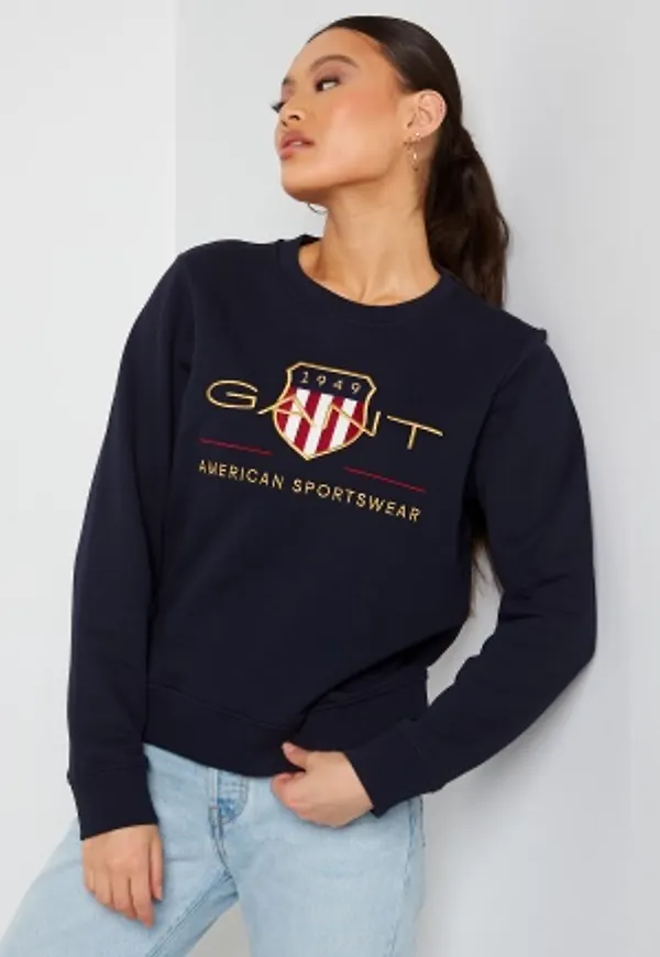 GANT Archive Shield C-Neck Sweat 433 Evening Blue S