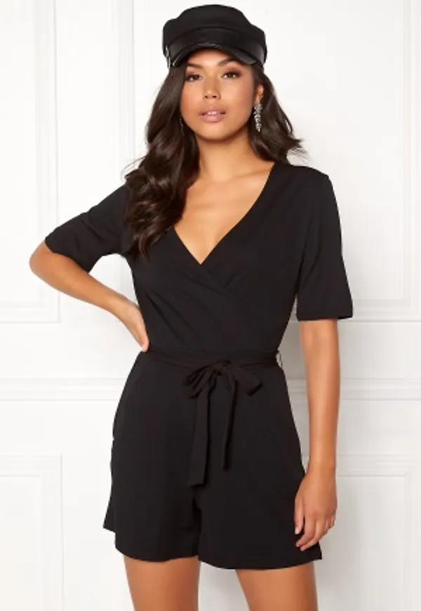 Pieces Duna SS Playsuit Black XS