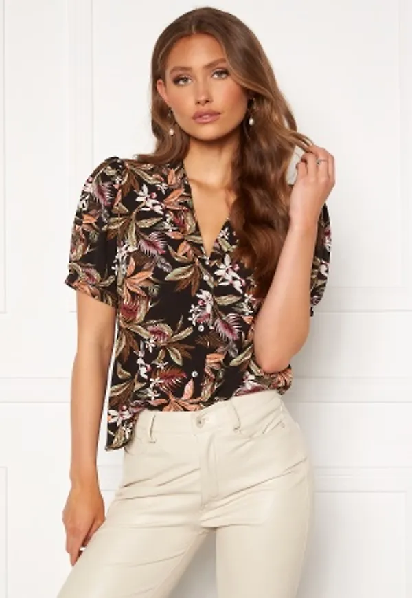 ONLY Nova Lux Puff Shirt Black 38