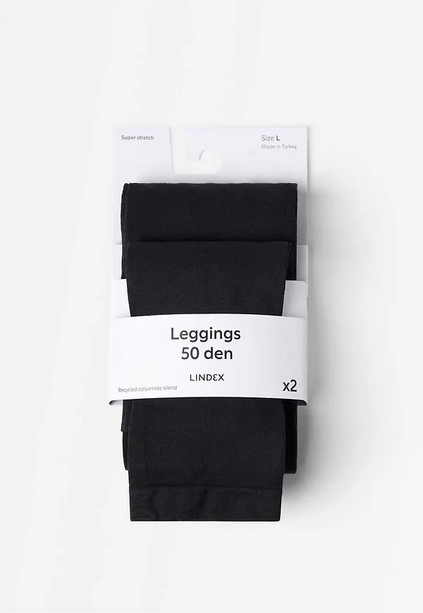 2-pack leggings 50 denier