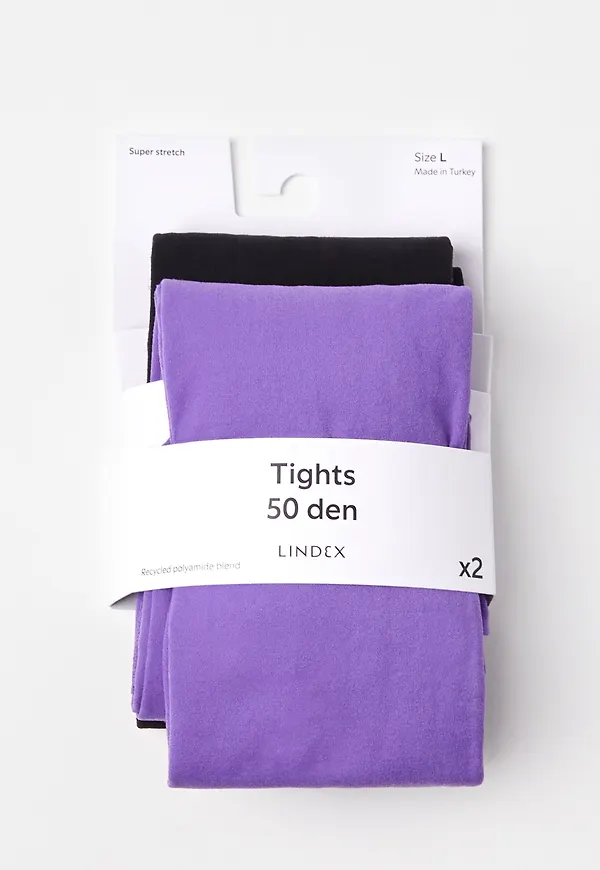 2-pack matta strumpbyxor i 50 denier