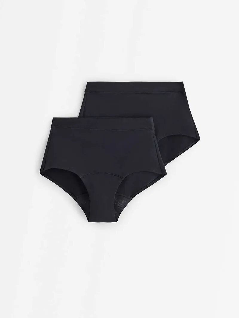 2-pack menstrosa med hög absorption – hög midja – Female Engineering