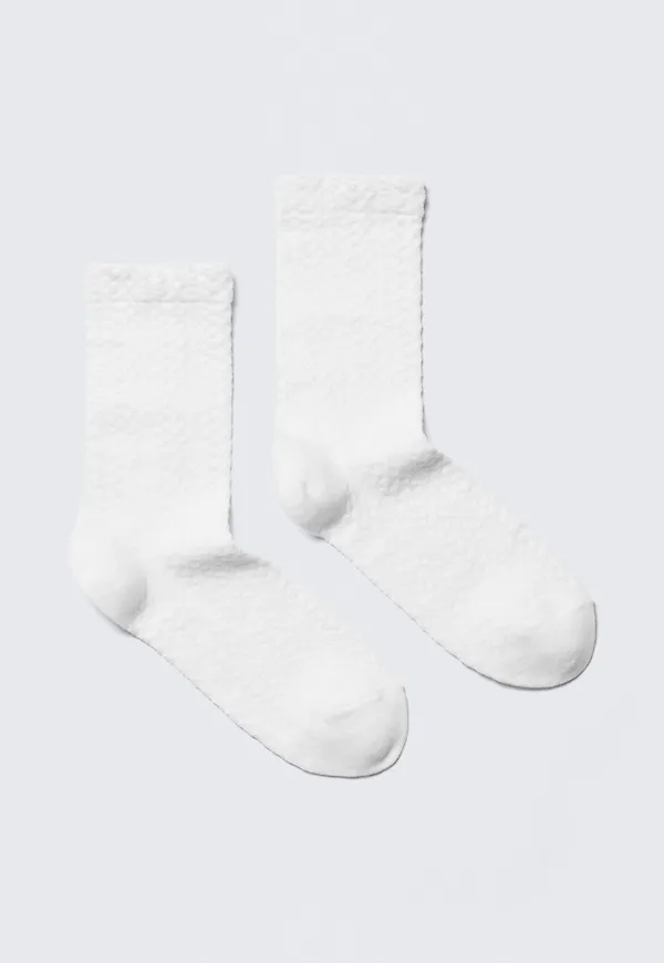 2-pack Pointelle Cotton Crew Socks