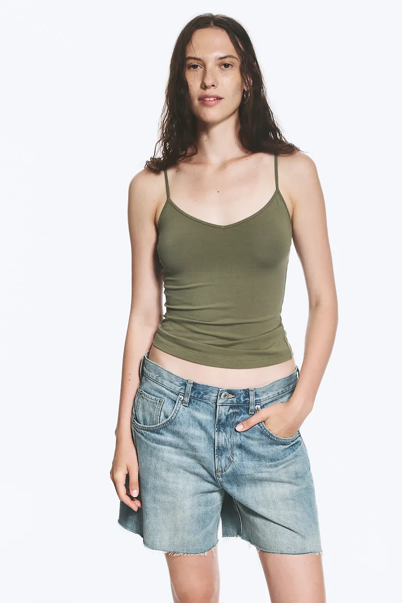 2-pack Slim V-neck Cotton Singlet
