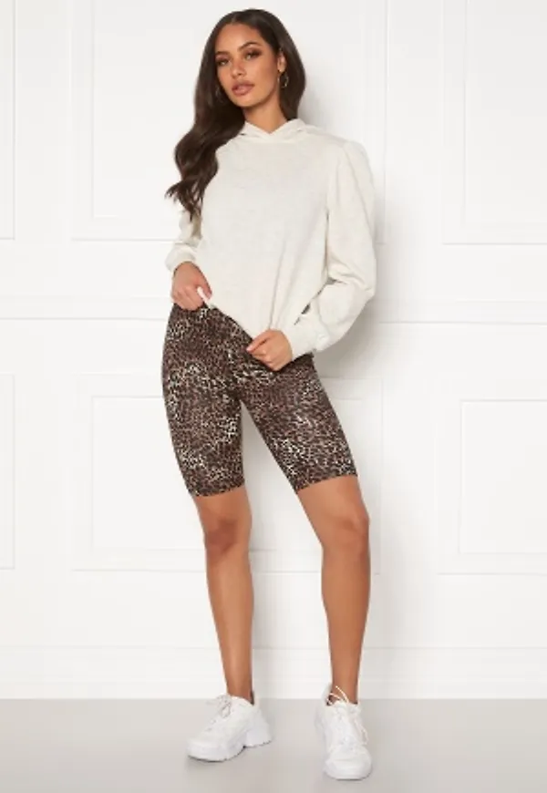 VILA Cool Biker Shorts Tobacco Brown AOP XS