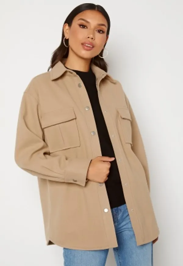 BUBBLEROOM Alice Shirt Jacket Light beige L