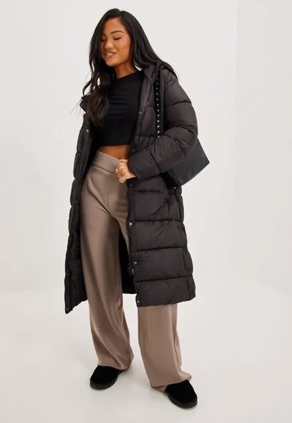Only Onlcammie Long Quilted Coat Otw Dunjackor Svart