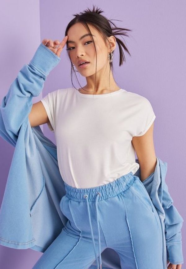Vero Moda Vmava Plain Ss Top Ga Noos T-shirts Vit