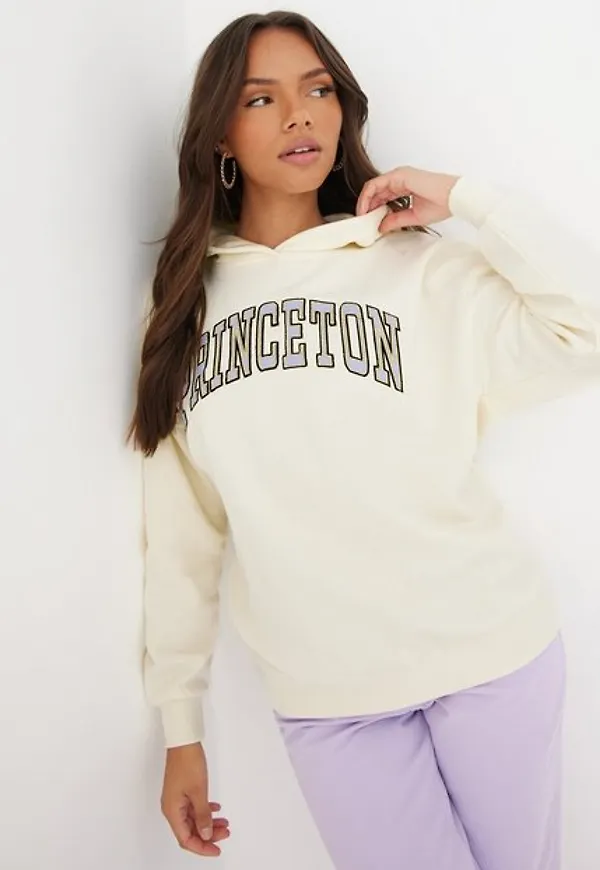 Only Onltrolle Life L/S Varsity Hood Box Hoodies Tofu Princeton
