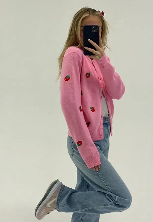Pieces Pcfruit Ls Knit Cardigan D2D Cardigans