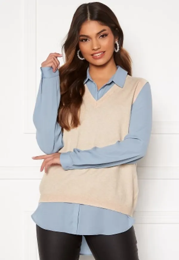 Object Collectors Item Thess S/L Knit Waistcoat Sandshell S