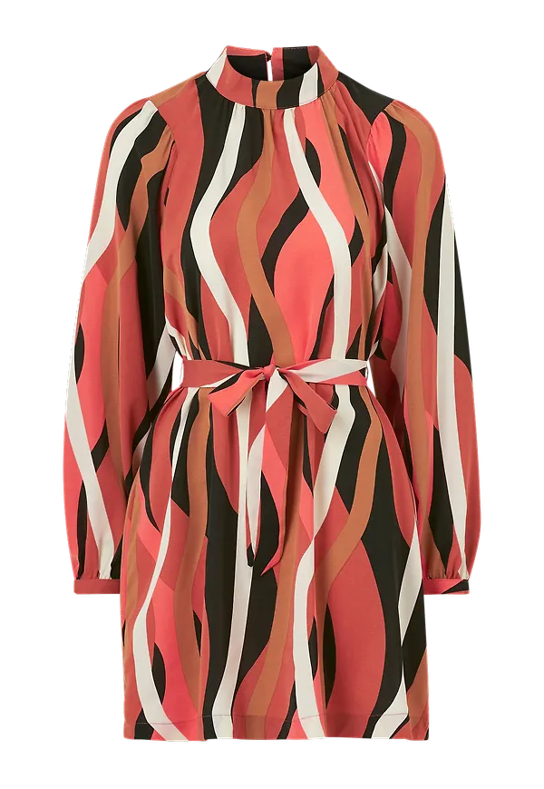 Vero Moda - Klänning vmMolly L/S Short Dress Wvn - Svart