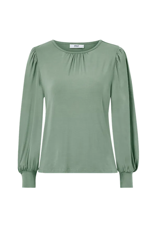 Only - Topp onlHelenLS O-neck Top - Grön