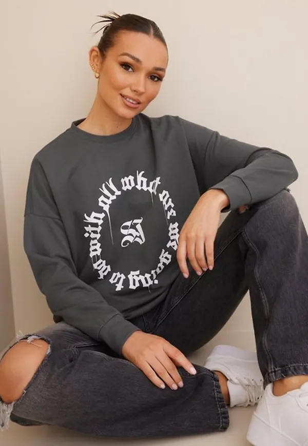 Sixth June Oversized Cross Sweatshirt Sweatshirts