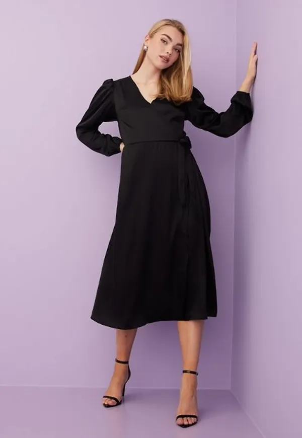 Pieces Pcdi Ls Midi Dress D2D Loose fit dresses Black