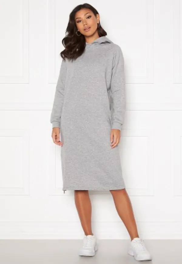 Noisy May Helene L/S Sweat Dress Light Grey Melange XL