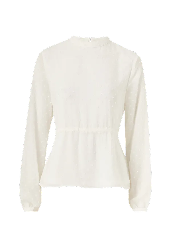 Vila - Topp viRoversa Tie L/S Top - Vit