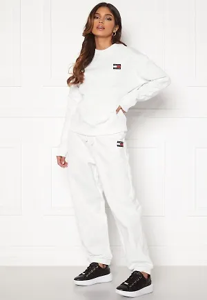 TOMMY JEANS Relaxed Badge Sweatpant YBR White S