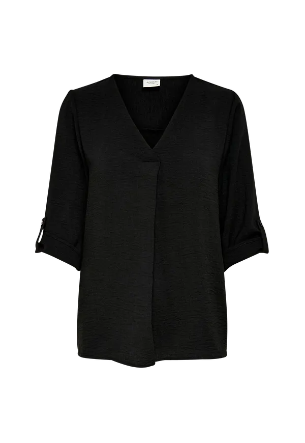 JDY - Blus jdyDivya 3/4 Top Wvn - Svart