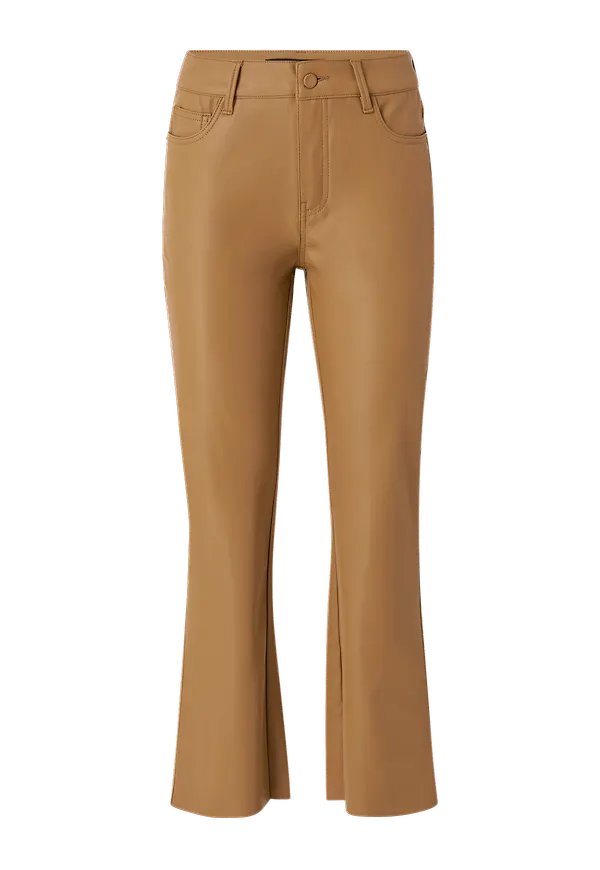 Vero Moda - Byxor vmShiela MR Kick Flare PU Coated Pants - Brun