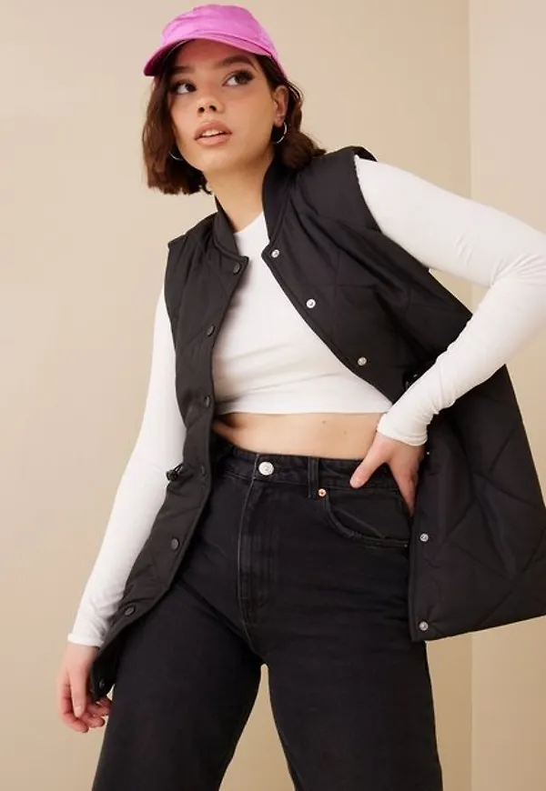 Pieces Pcbee Spring Quilted Vest Bc Västar Black