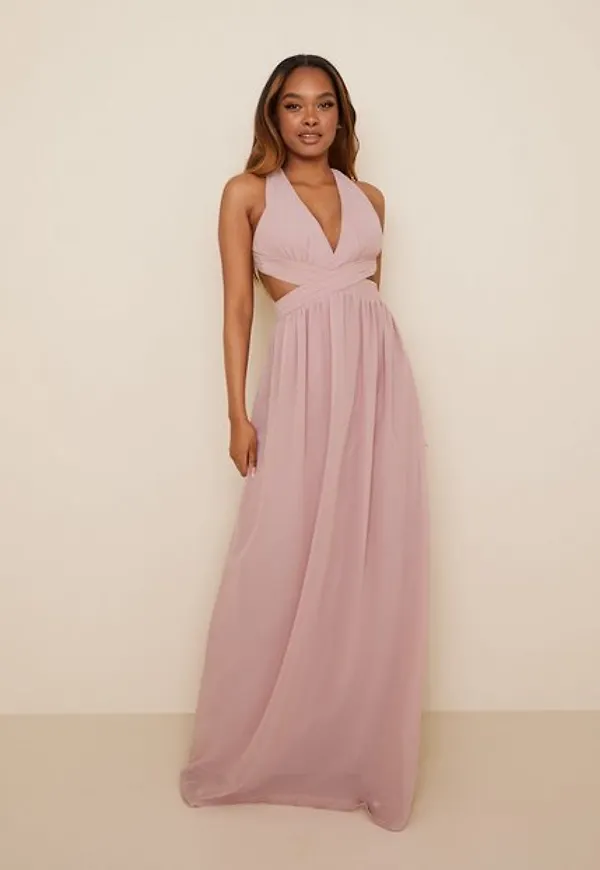 NLY Eve Like A Vision Dress Maxiklänningar Dusty Pink