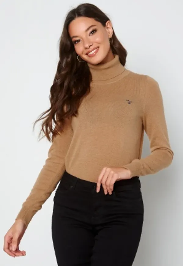 GANT Extrafine Lambswool Rollneck 248 Dark Khaki M